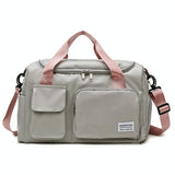 Compact Waterproof Gym Bag for Travel - Size s - Gray Pink