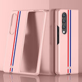 For Samsung Galaxy Z Fold4 5G Frosted Skin Case - Slim & Stylish - Pink Color Bar - Extra Image