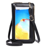Touch Screen Cross Body Phone Bag Large Capacity - Pink - Close-Up Angle