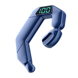 Digital Display Bone Conduction Bluetooth Headset - Sporty Design - Blue - Low Angle