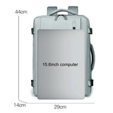 Large Capacity Simple Style Travel Backpack - Light Blue - 45-Degree Angle