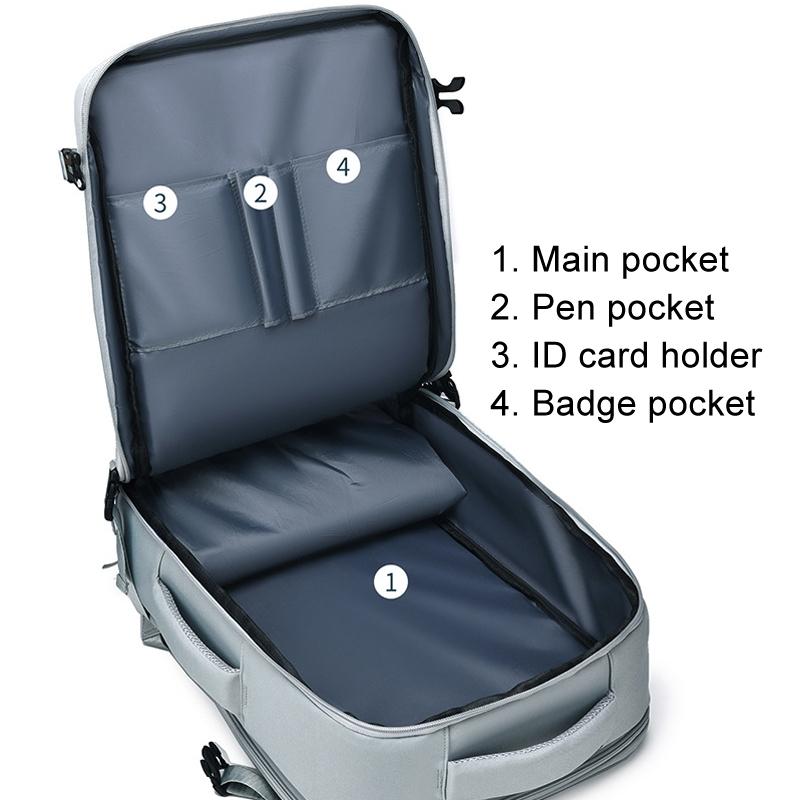 Large Capacity Simple Style Travel Backpack - Light Blue