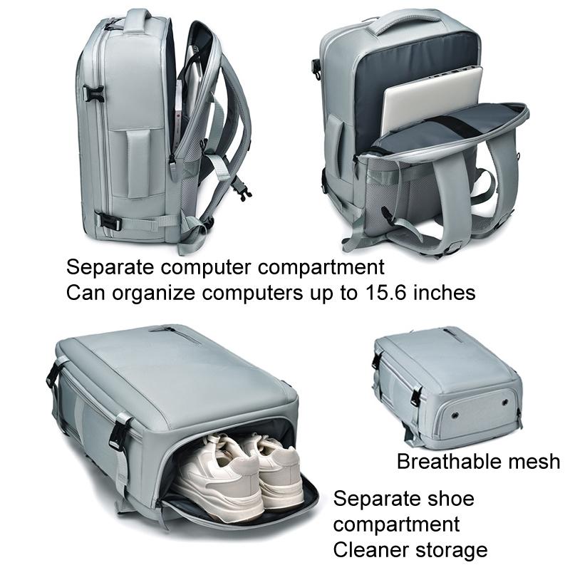 Large Capacity Simple Style Travel Backpack - Light Blue