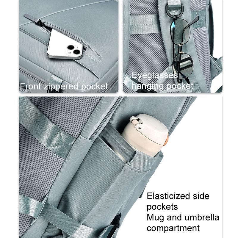 Large Capacity Simple Style Travel Backpack - Light Blue