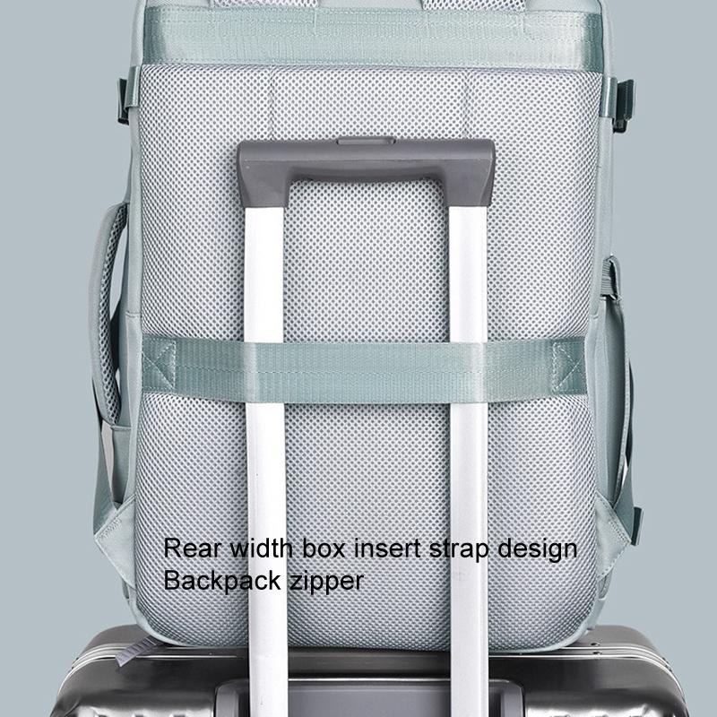 Large Capacity Simple Style Travel Backpack - Light Blue