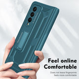 For Samsung Galaxy Z Fold4 5G Shockproof Secure Hinge Phone Case - Green