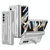For Samsung Galaxy Z Fold4 5G Shockproof Secure Hinge Phone Case - Green