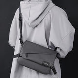 Large Capacity Waterproof Messenger Bag For Men - Army Green - Close-Up Angle