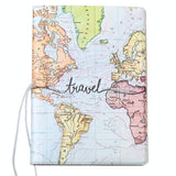 Passport Cover For Travel Abroad 3D Map Design - Tr1 - Front View