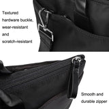 Versatile Business Briefcase Large Capacity Messenger Bag - Black+Black Pu Power Bag - Side View
