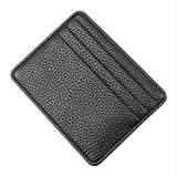 Lychee Pattern Mini Card Holder Multi Card Slots Ultra Thin Coin Purse - Beige