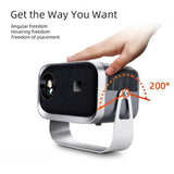 Compact Smart Home Theater Projector - Portable - Android 4K Hd Version - Close-Up Angle