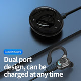 Wireless Bluetooth Earphones with Charging Case - F8 - Green Single Ear - Close-Up Angle