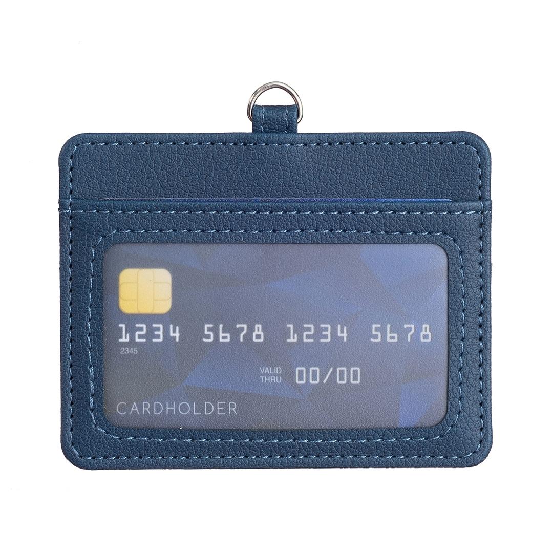 Horizontal Id Card Bag & Lanyard - Black