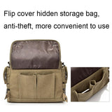 Waterproof Outdoor Laptop Bag Single Shoulder - Mysterious Black - Rear View