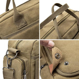 Waterproof Outdoor Laptop Bag Single Shoulder - Mysterious Black - Close-Up Angle