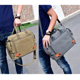 Waterproof Outdoor Laptop Bag Single Shoulder - Mysterious Black - Low Angle