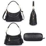Stylish Middle Aged Women Shoulder Bag - Taro Purple - Top-Down View