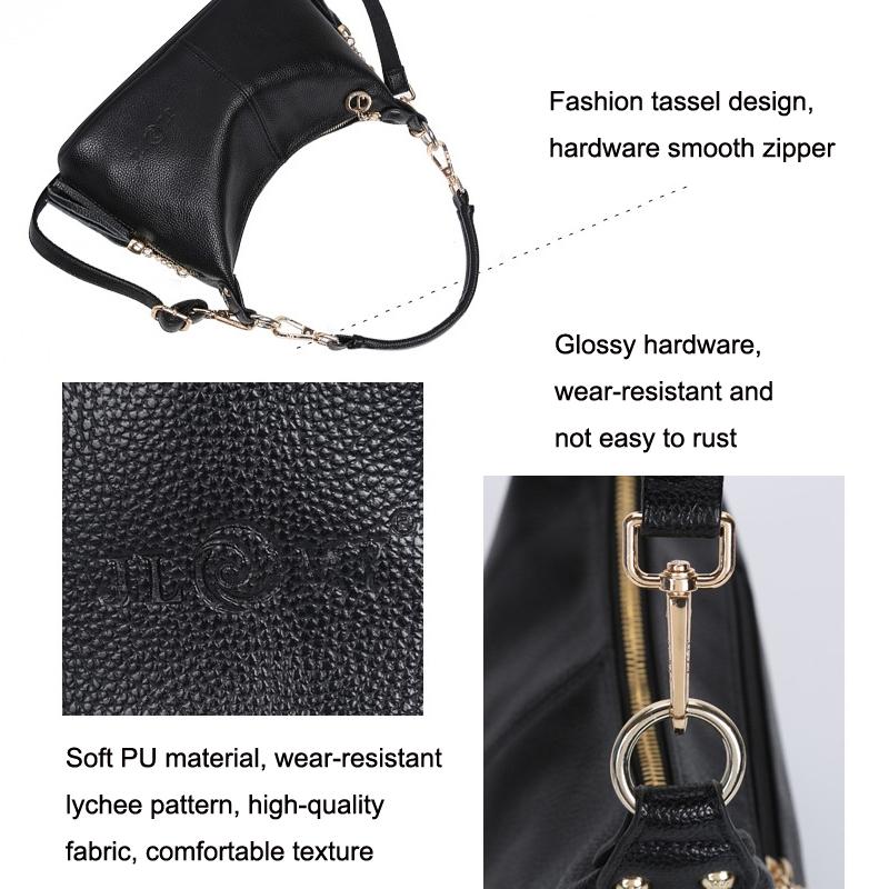 Stylish Middle Aged Women Shoulder Bag - Taro Purple