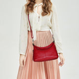 Stylish Middle Aged Women Shoulder Bag - Taro Purple - Low Angle