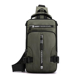 Men Chest Bag Shoulder Messenger Bag - Army Green