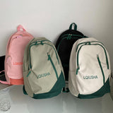 Girls Lightweight Backpack - Compact and Stylish - Pink - Side View