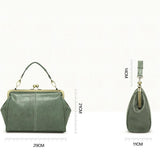 Retro Shoulder Bag For Women Messenger Style - Light Grey - Side View