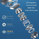 Wireless Bone Conduction Earphones with Noise Reduction - Skin Colour - Extra Image