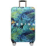 Stretchy Luggage Dust Cover - Durable & Protective - Size l - Banana Leaf Yellow - S - Low Angle