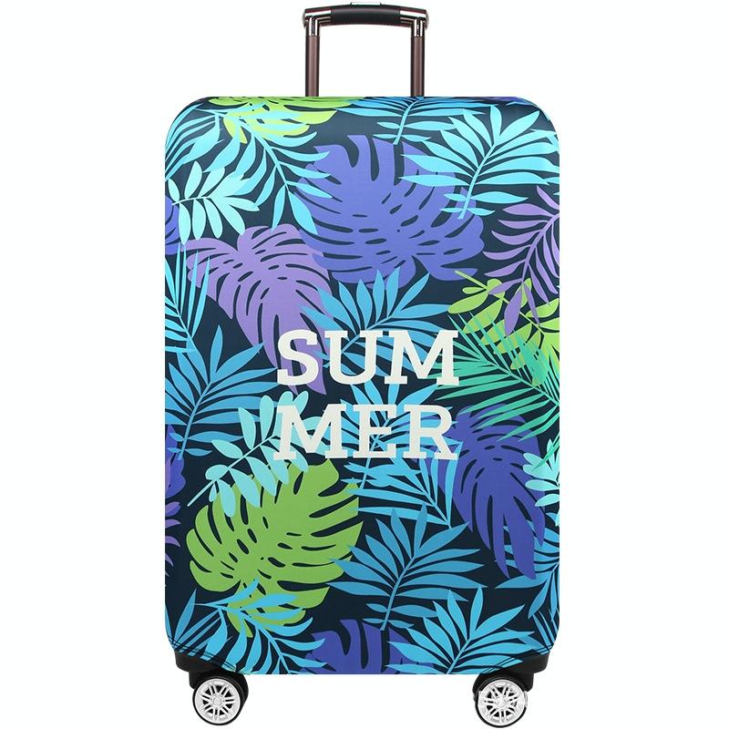 Stretchy Luggage Dust Cover - Durable & Protective - Size l - Banana Leaf Yellow - S