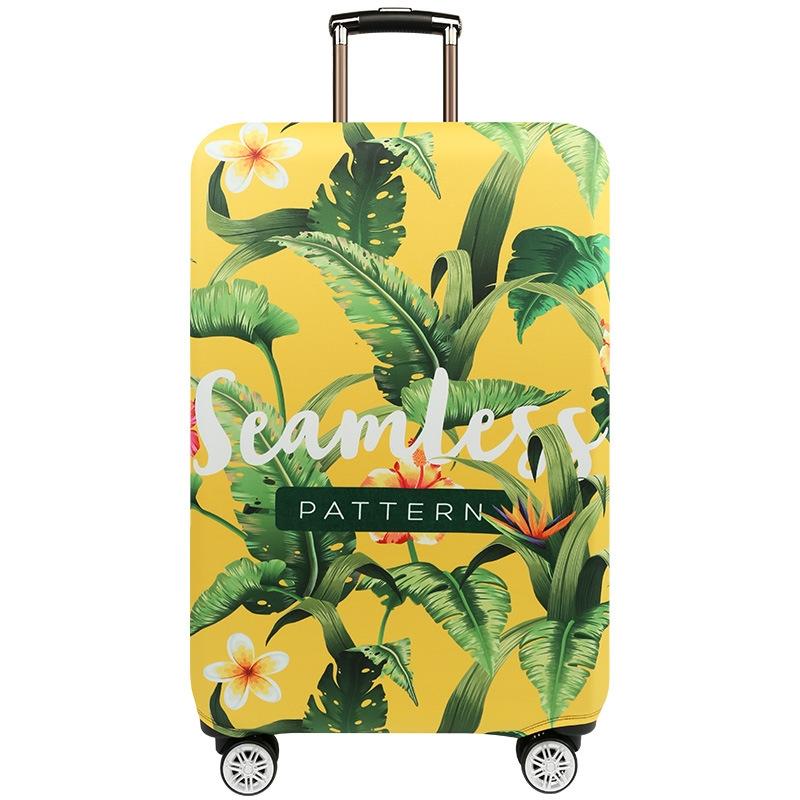 Stretchy Luggage Dust Cover - Durable & Protective - Size l - Banana Leaf Yellow - S