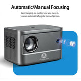 Portable 4K Android Tv Projector For Home Theater And Gaming - Rear View