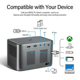 Portable 4K Android Tv Projector For Home Theater And Gaming - Close-Up Angle