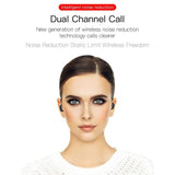 Wireless Bluetooth Earphones with E6s Led Display - Tws - Green - 45-Degree Angle
