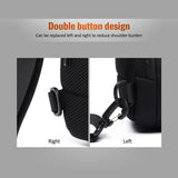 Anti Theft Men Waterproof Crossbody Bag With USB Port - Army Green