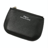 Ultra Thin Zippered Mini Wallet For Women Compact Coin Purse - Light Purple - Extra Image