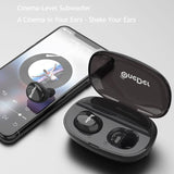 Waterproof Tws Bluetooth Earphones - Hd Stereo Sound - Orange - Low Angle