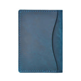 Minimalist Cowhide Card Holder Compact Wallet For Bank & Membership Cards - Black