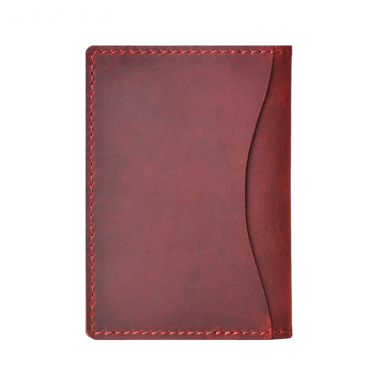 Minimalist Cowhide Card Holder Compact Wallet For Bank & Membership Cards - Black
