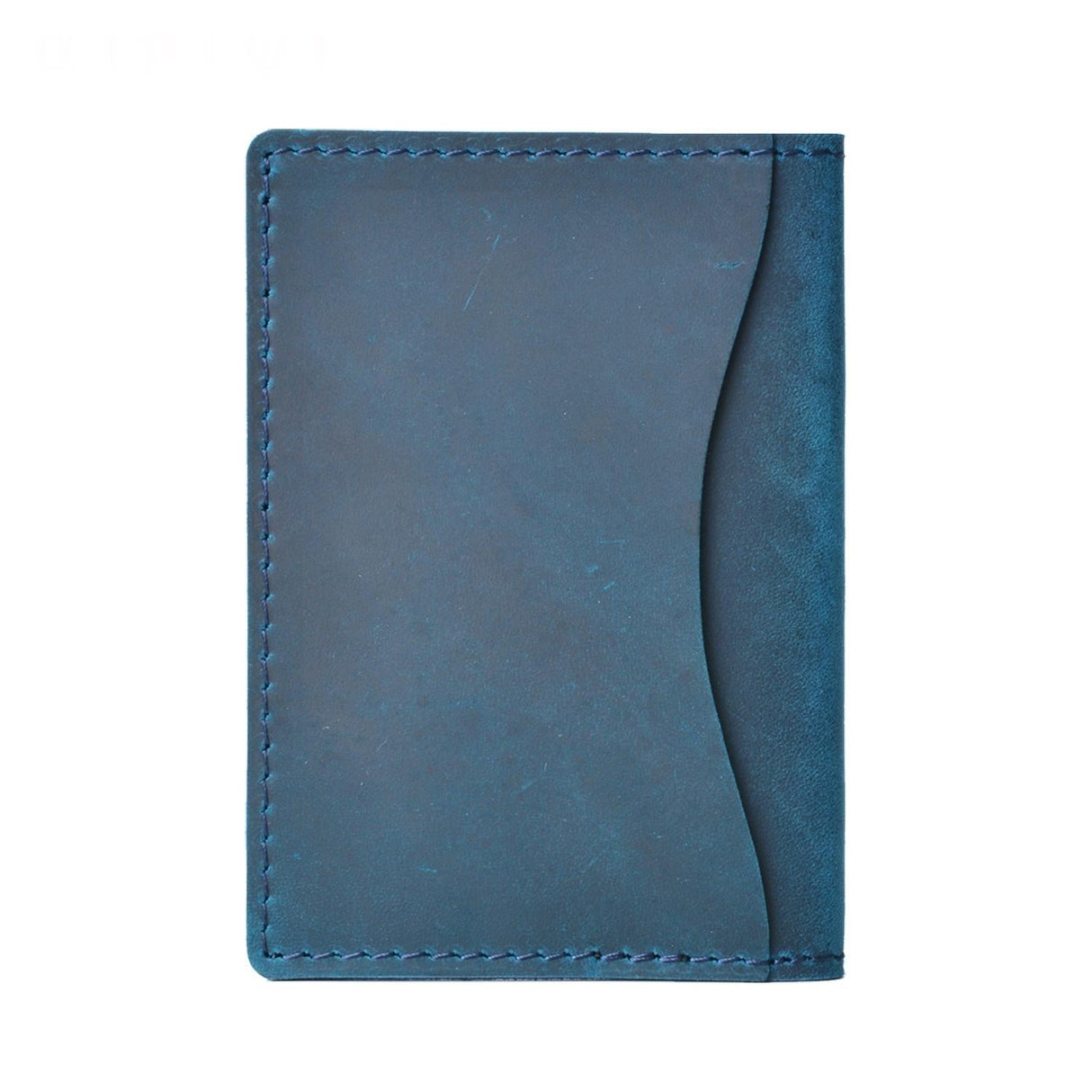 Minimalist Cowhide Card Holder Compact Wallet For Bank & Membership Cards - Black