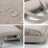 13.3 Inch Waterproof Laptop Bag - Durable And Stylish - Mysterious Black - Close-Up Angle