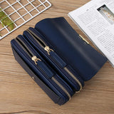 Large Capacity Women Wallet Clutch Bag Versatile Crossbody - Black - 45-Degree Angle