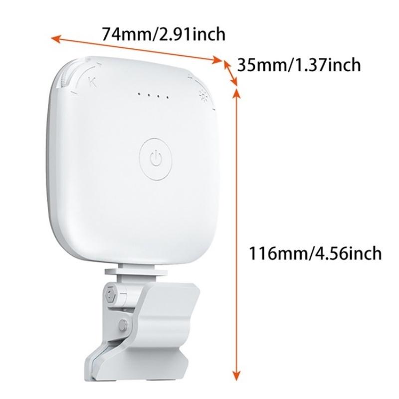 Portable Mini Clip-on Led Fill Light for Video Conferencing and Live Streaming - White