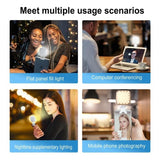 Portable Mini Clip-on Led Fill Light for Video Conferencing and Live Streaming - White - Rear View