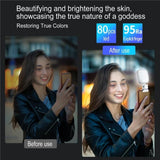 Portable Mini Clip-on Led Fill Light for Video Conferencing and Live Streaming - White - Low Angle