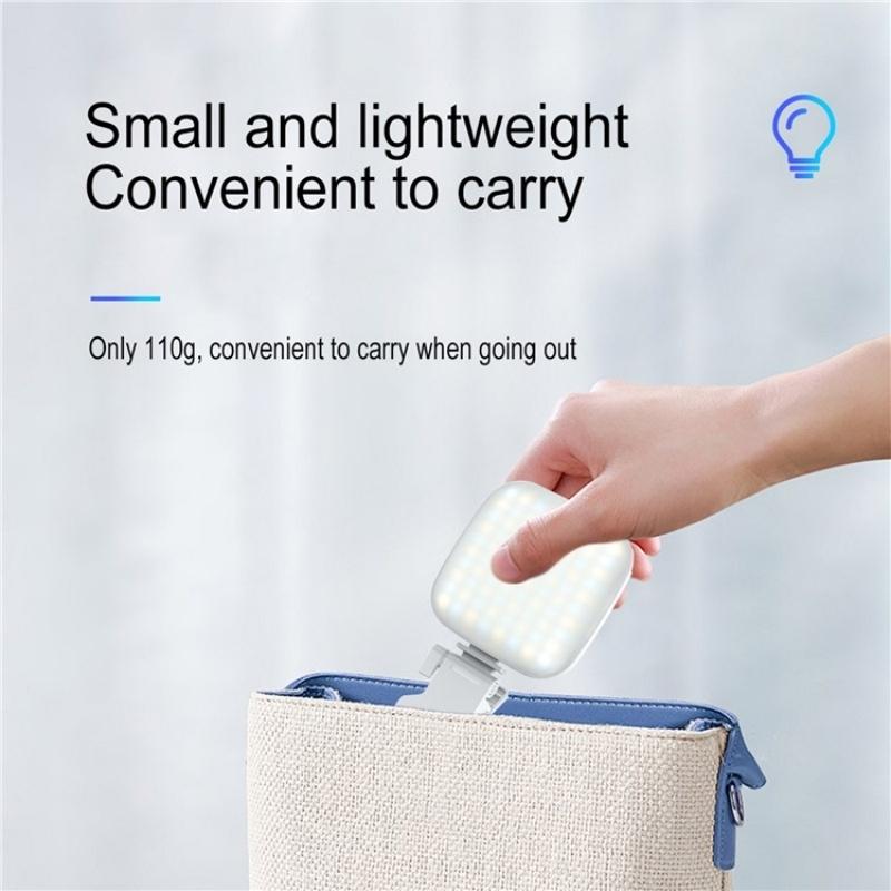 Portable Mini Clip-on Led Fill Light for Video Conferencing and Live Streaming - White