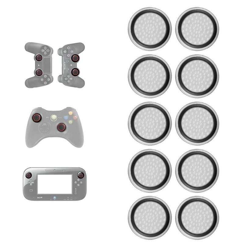 10-piece Luminous Gamepad Button Caps for Ps5 / Ps4 / Ps3 / Xbox one / 360 / Pro / Series x / s - Transparent Light Green
