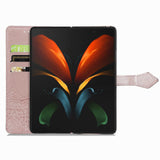 For Samsung Galaxy Z Fold4 5G Embossed Mandala Leather Phone Case - Green - Extra Image