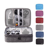 5-inch Digital Earphone Storage Bag - Multifunctional - Dark Gray - Side View