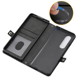 For Samsung Galaxy Z Fold4 5G Leather Grid Texture Phone Case With Lanyard - Rose Gold - Close-Up Angle